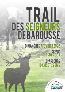 Affiche trail des seigneurs de barousse. 